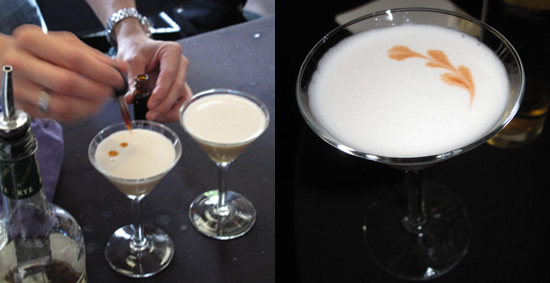 Make a Heart-Shaped Pattern on Cocktails Using a Dropper Make a Heart-Shaped Pattern on Cocktails Using a Dropper