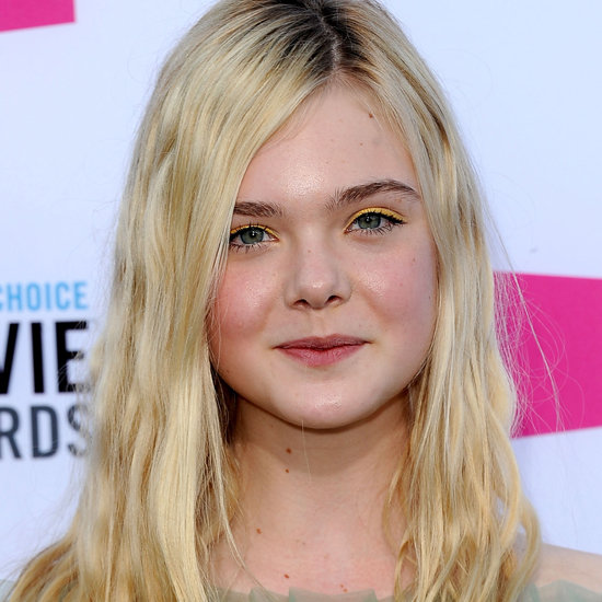 Elle Fanning Wears Yellow Eyeshadow At The 2012 Critics' Choice Awards 