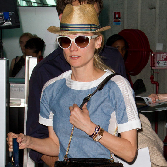 Diane Kruger Denim Dress and Fedora Diane Kruger Denim Dress and Fedora