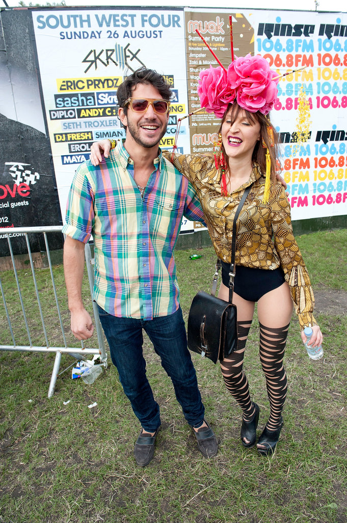 A wacky twosome posed at the Lovebox Festival at Victoria Park in London.
A wacky twosome posed at the Lovebox Festival at Victoria Park in London.