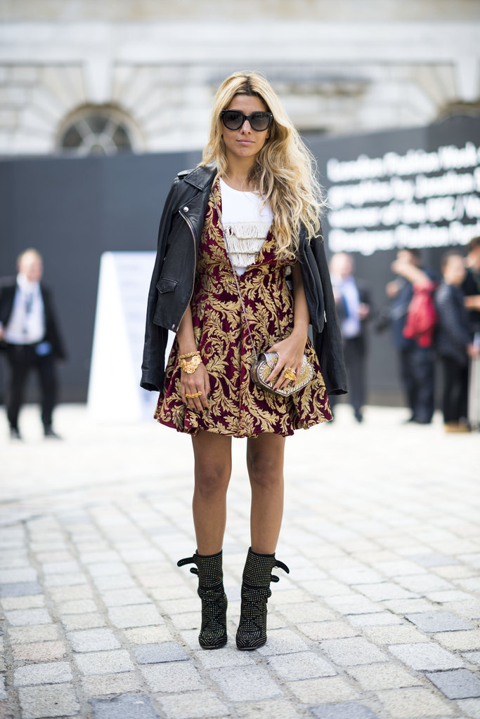 Work a little brocade into your daily mix on a pretty dress like this that you can dress up with tights for your cocktail-party occasions, or down with ankle boots and a leather jacket.
Source: Adam Katz Sinding
Work a little brocade into your daily mix on a pretty dress like this that you can dress up with tights for your cocktail-party occasions, or down with ankle boots and a leather jacket.
Source: Adam Katz Sinding