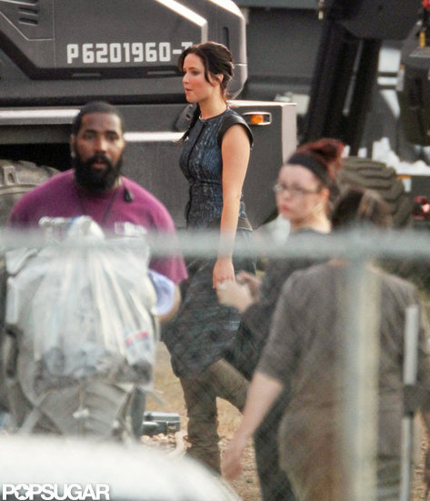 Jennifer Lawrence stepped out on set in Atlanta. Jennifer Lawrence stepped out on set in Atlanta.