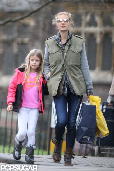 Gwyneth Paltrow held hands with her daughter, Apple, on a walk. Gwyneth Paltrow held hands with her daughter, Apple, on a walk.