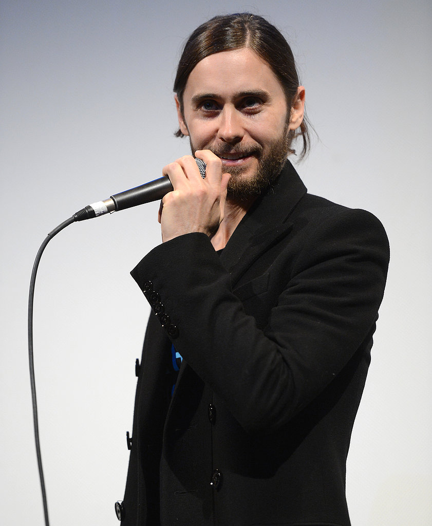 Jared Leto took the microphone during a Q&A for Artifact.
Jared Leto took the microphone during a Q&A for Artifact.