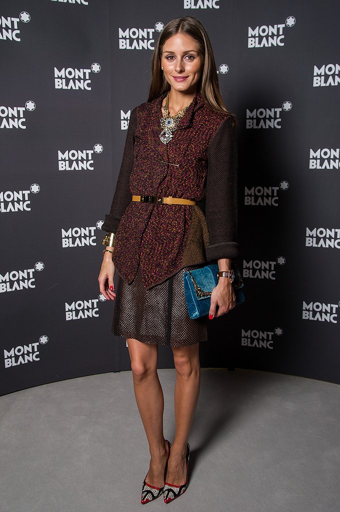 Olivia stopped by a Montblanc event in an eclectic-meets-sophisticated play on a tweed jacket, statement jewels, and playful pumps.
Olivia stopped by a Montblanc event in an eclectic-meets-sophisticated play on a tweed jacket, statement jewels, and playful pumps.