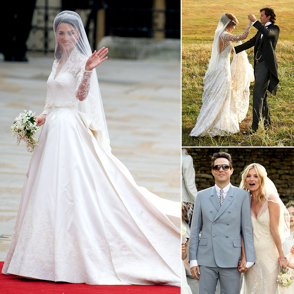 pictures of celebrity wedding dresses