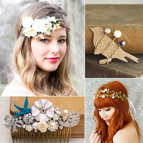 No matter your length, the easiest way to dress up your wedding day hair is with a gorgeous hair accessory. From dainty pins to lavish combs, inspiring vines, and birdcage veils, POPSUGAR Beauty found 50 special accessories from Etsy to match your style.
No matter your length, the easiest way to dress up your wedding day hair is with a gorgeous hair accessory. From dainty pins to lavish combs, inspiring vines, and birdcage veils, POPSUGAR Beauty found 50 special accessories from Etsy to match your style.