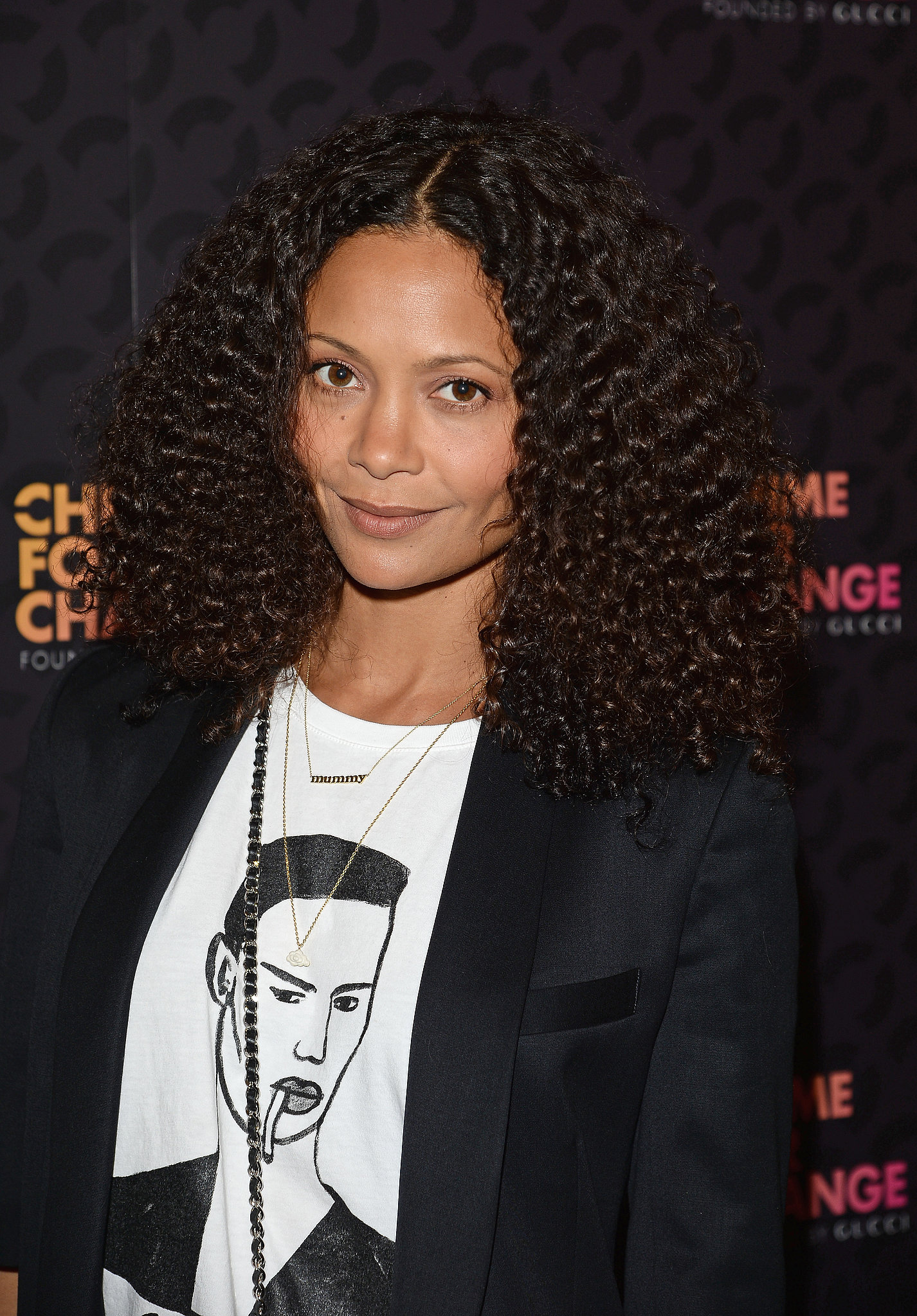 Thandie Newton's natural hair texture was the star of her look at the