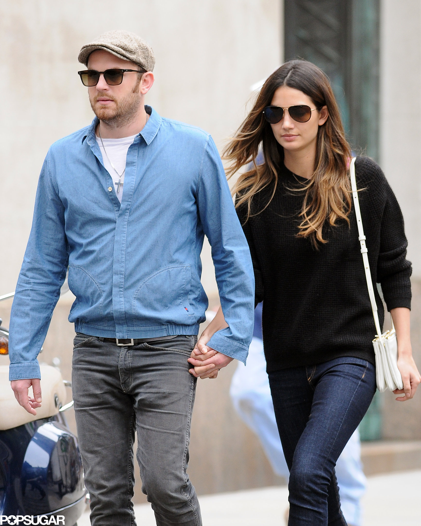 Lily Aldridge held hands with her husband, Caleb Followill, in NYC