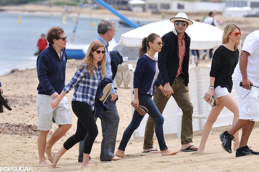 Mila Kunis, Ashton Kutcher, and Princess Beatrice of York all spent the day together in Saint-Tropez in June 2013.
Mila Kunis, Ashton Kutcher, and Princess Beatrice of York all spent the day together in Saint-Tropez in June 2013.