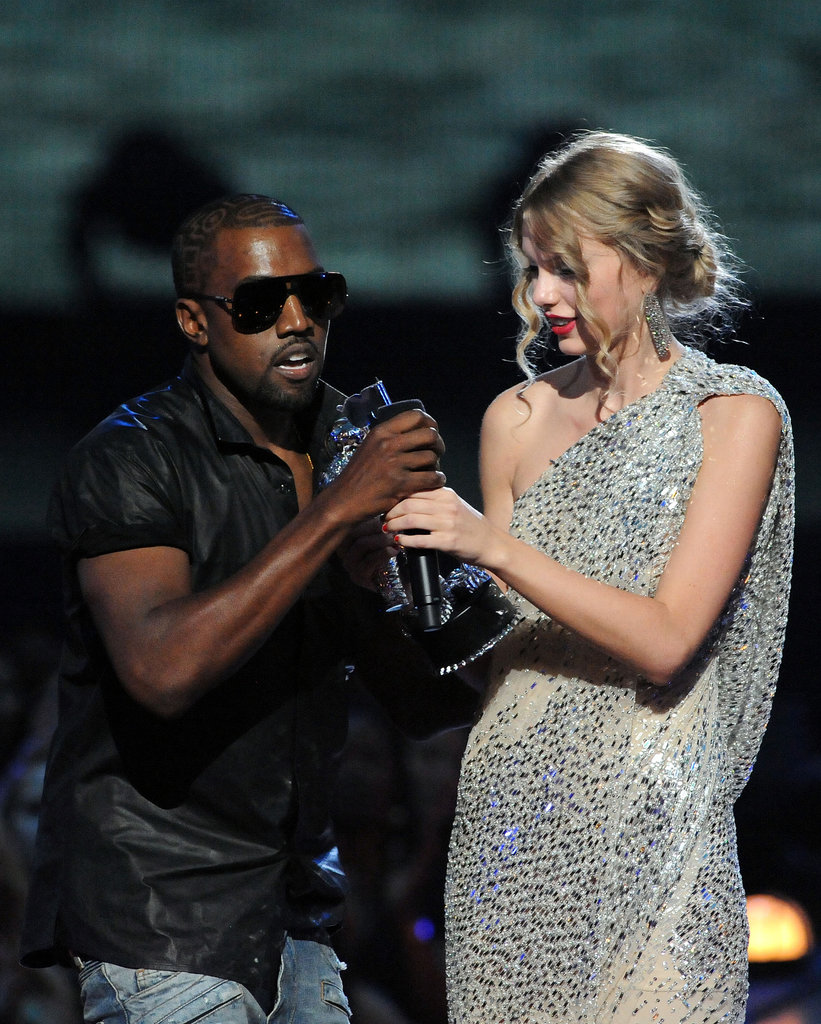Kanye West famously interrupted Taylor Swift's acceptance speech at the beginning of the 2009 show. What memorable moments will happen this year? We'll be watching to find out!
Kanye West famously interrupted Taylor Swift's acceptance speech at the beginning of the 2009 show. What memorable moments will happen this year? We'll be watching to find out!