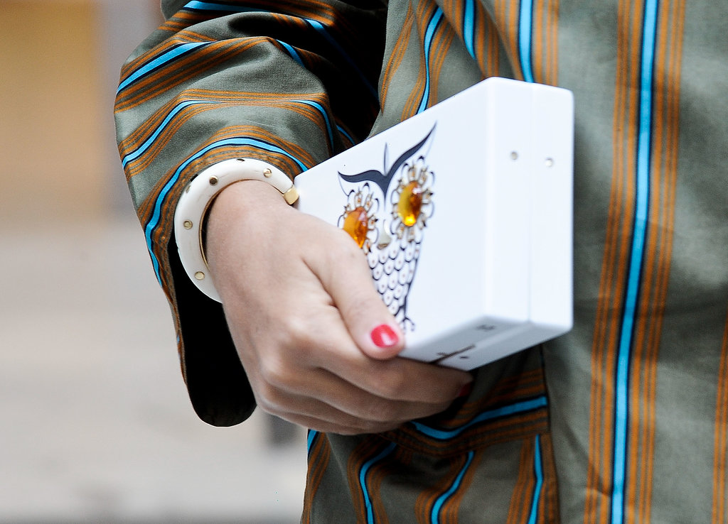 We adore this quirky clutch.
We adore this quirky clutch.