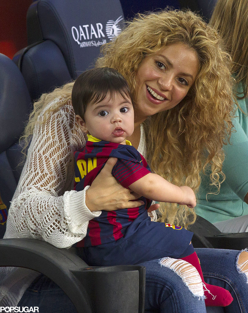 Shakira and her son, Milan, went to a Barcelona soccer game