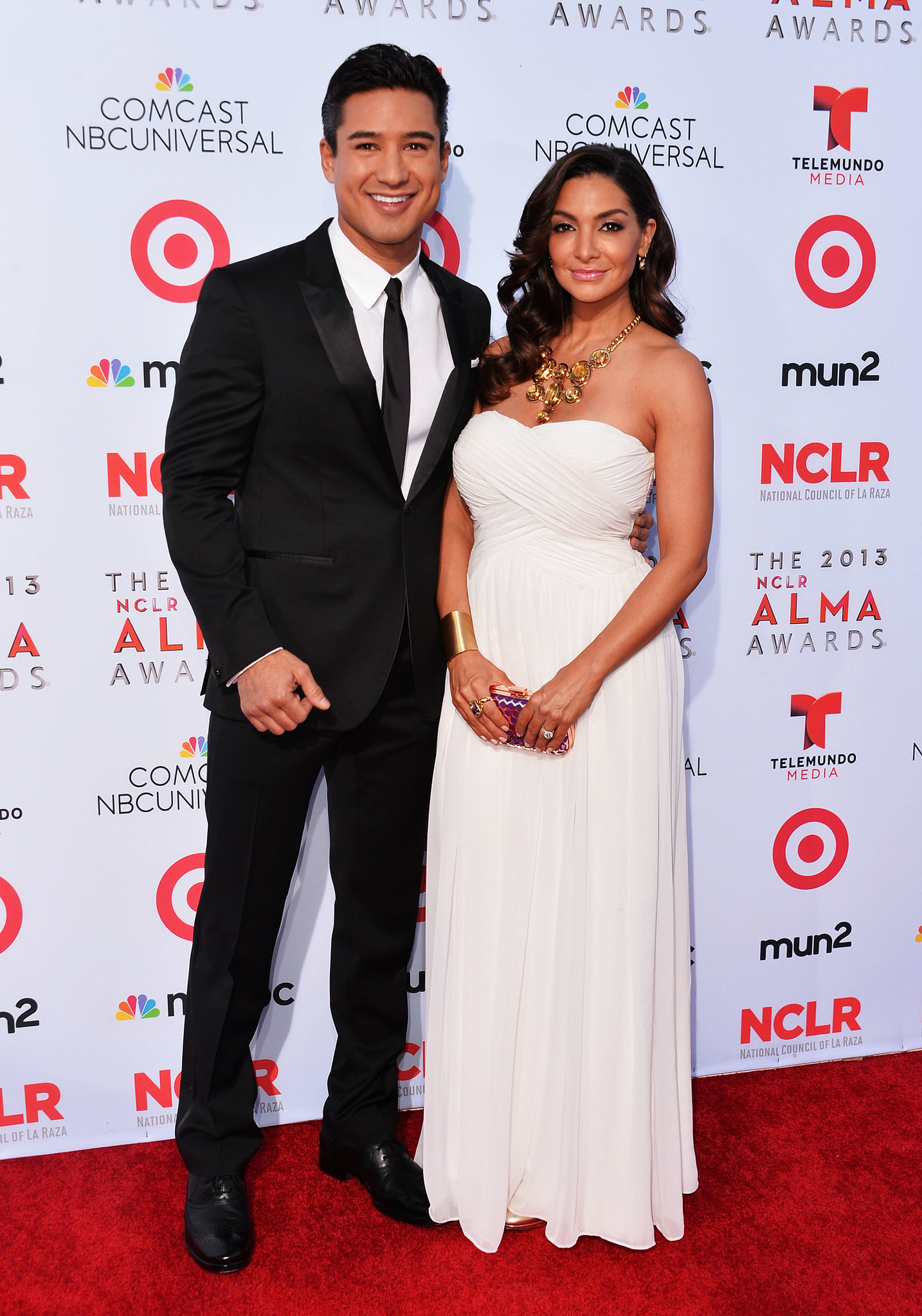 Mario Lopez walked the red carpet with his wife, Courtney Mazza