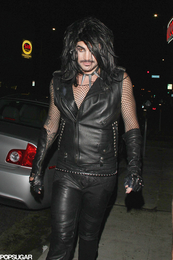 Adam Lambert went totally goth for a Halloween party in Hollywood.
Adam Lambert went totally goth for a Halloween party in Hollywood.