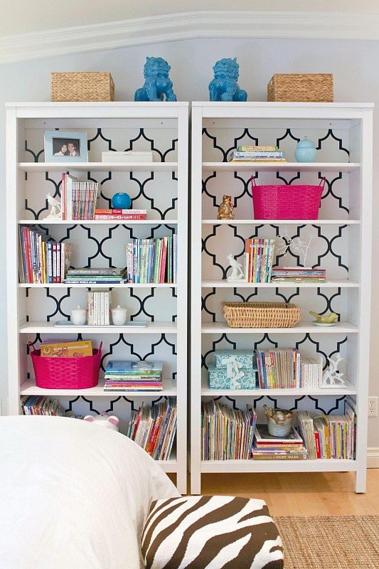 Make a Bookcase Pop Time to Drop Your Wallpaper Fears — For Good