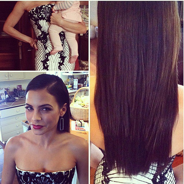 Jenna Dewan held on to little Everly while getting primped.
Source: Instagram user jenatkinhair
Jenna Dewan held on to little Everly while getting primped.
Source: Instagram user jenatkinhair