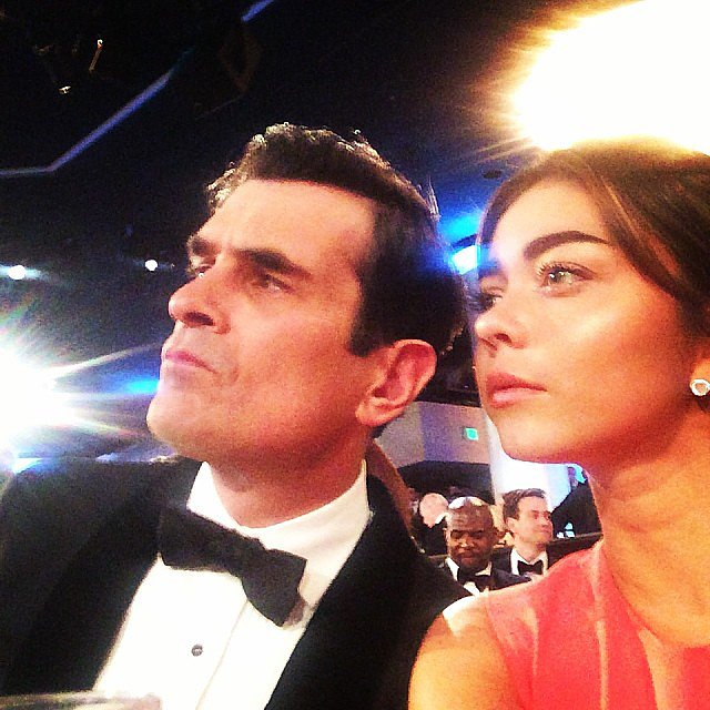 Modern Family's Sarah Hyland posed with her TV dad, Ty Burrell, at the show.
Source: Instagram user therealsarahhyland
Modern Family's Sarah Hyland posed with her TV dad, Ty Burrell, at the show.
Source: Instagram user therealsarahhyland