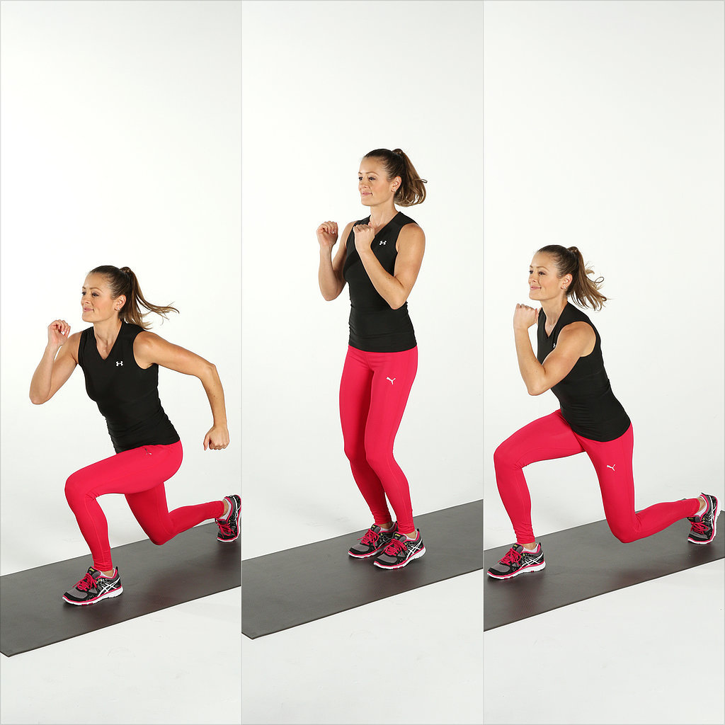 Split Lunge Jumps Calorie Torching Plyo Workout With Weights