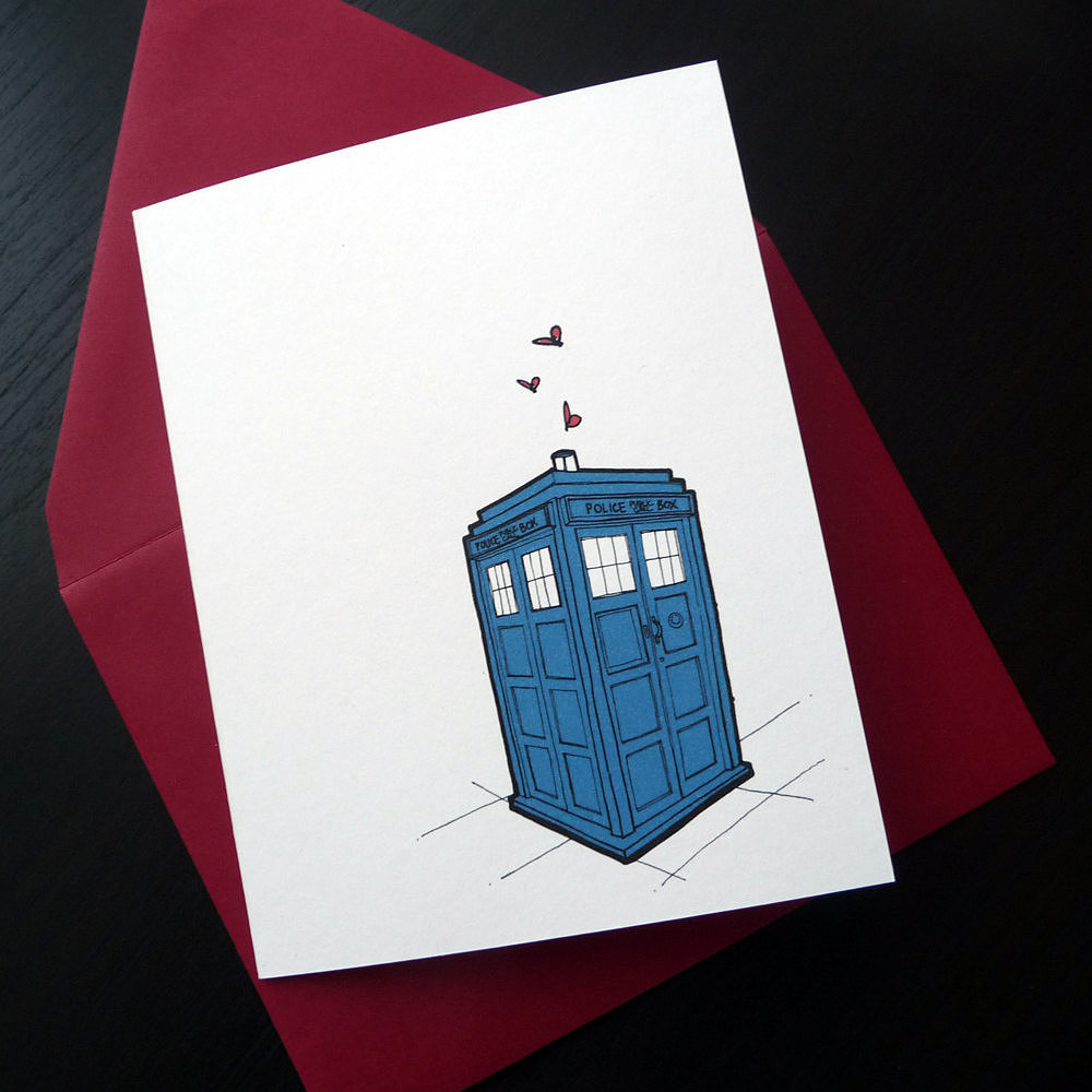 With an inscription in the card of "who loves you, baby," how can you turn down a TARDIS card ($5)?
With an inscription in the card of "who loves you, baby," how can you turn down a TARDIS card ($5)?