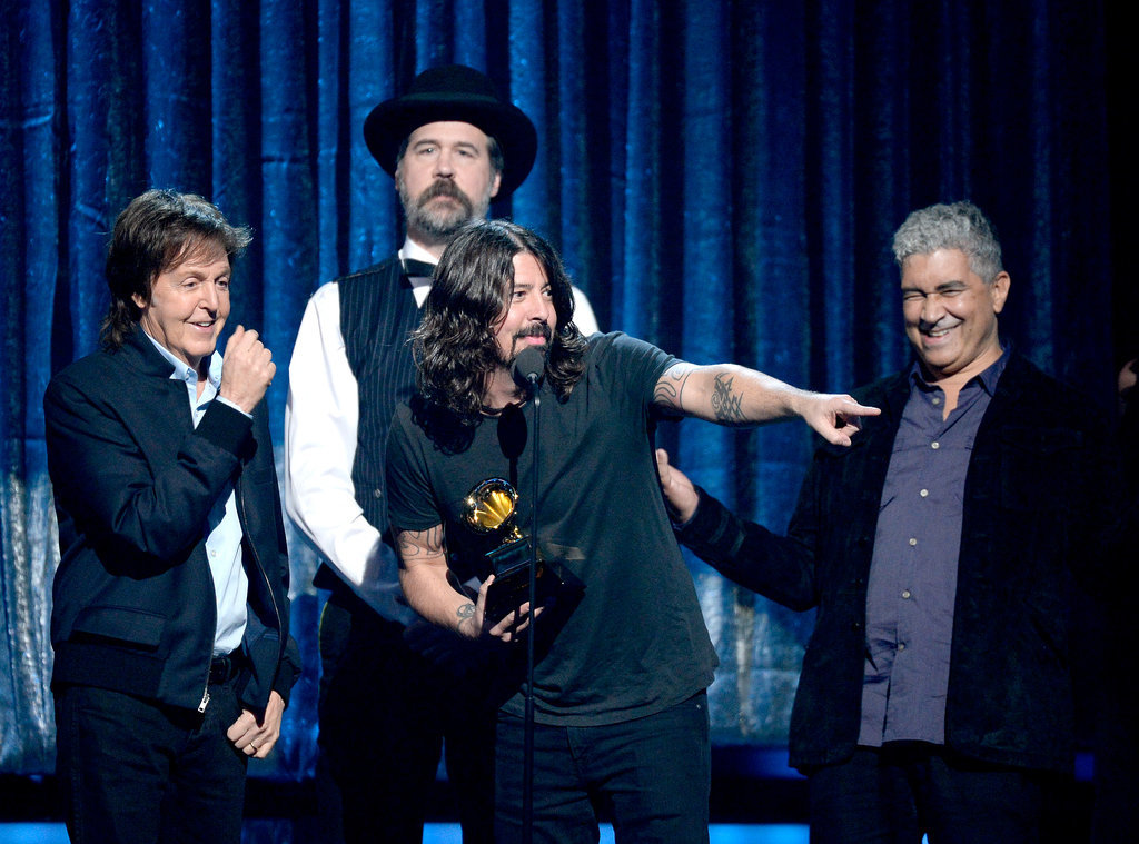Dave Grohl, Paul McCartney, Krist Novoselic, and Pat Smear had fun accepting their award.
Dave Grohl, Paul McCartney, Krist Novoselic, and Pat Smear had fun accepting their award.