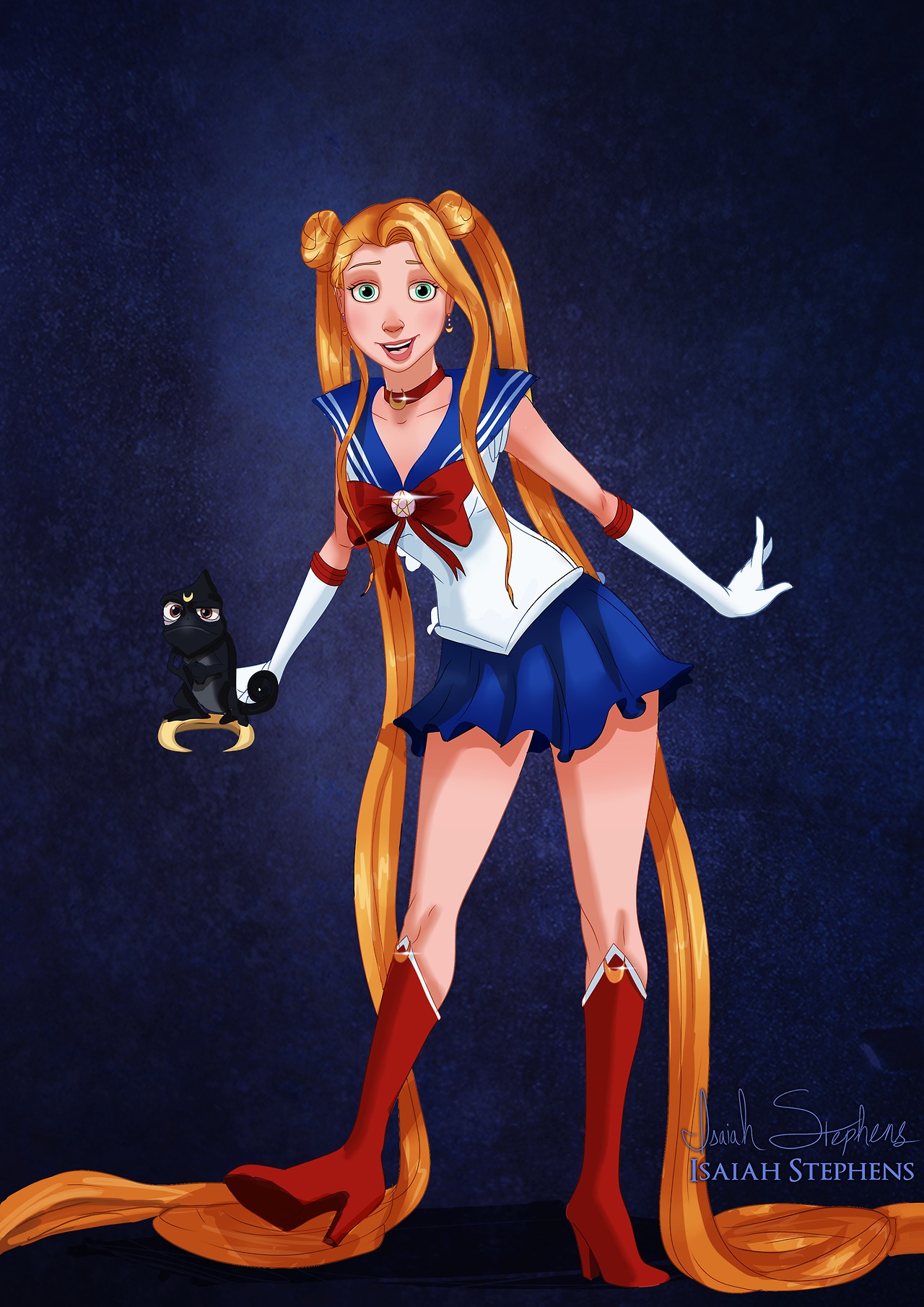 Rapunzel As Sailor Moon Disney Princesses Like Youve Never Seen Them 