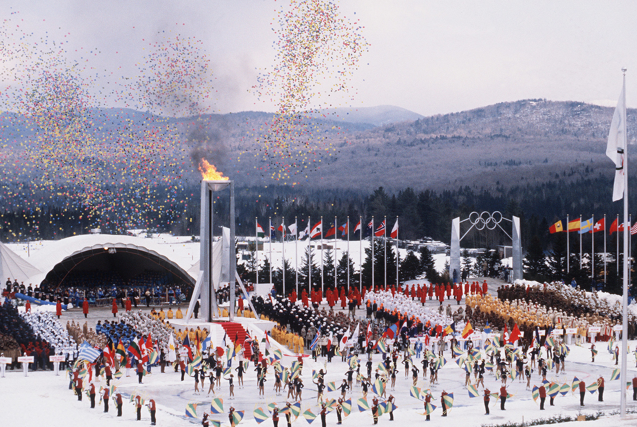 And the 1980 Games in Lake Placid brought out big confetti. The