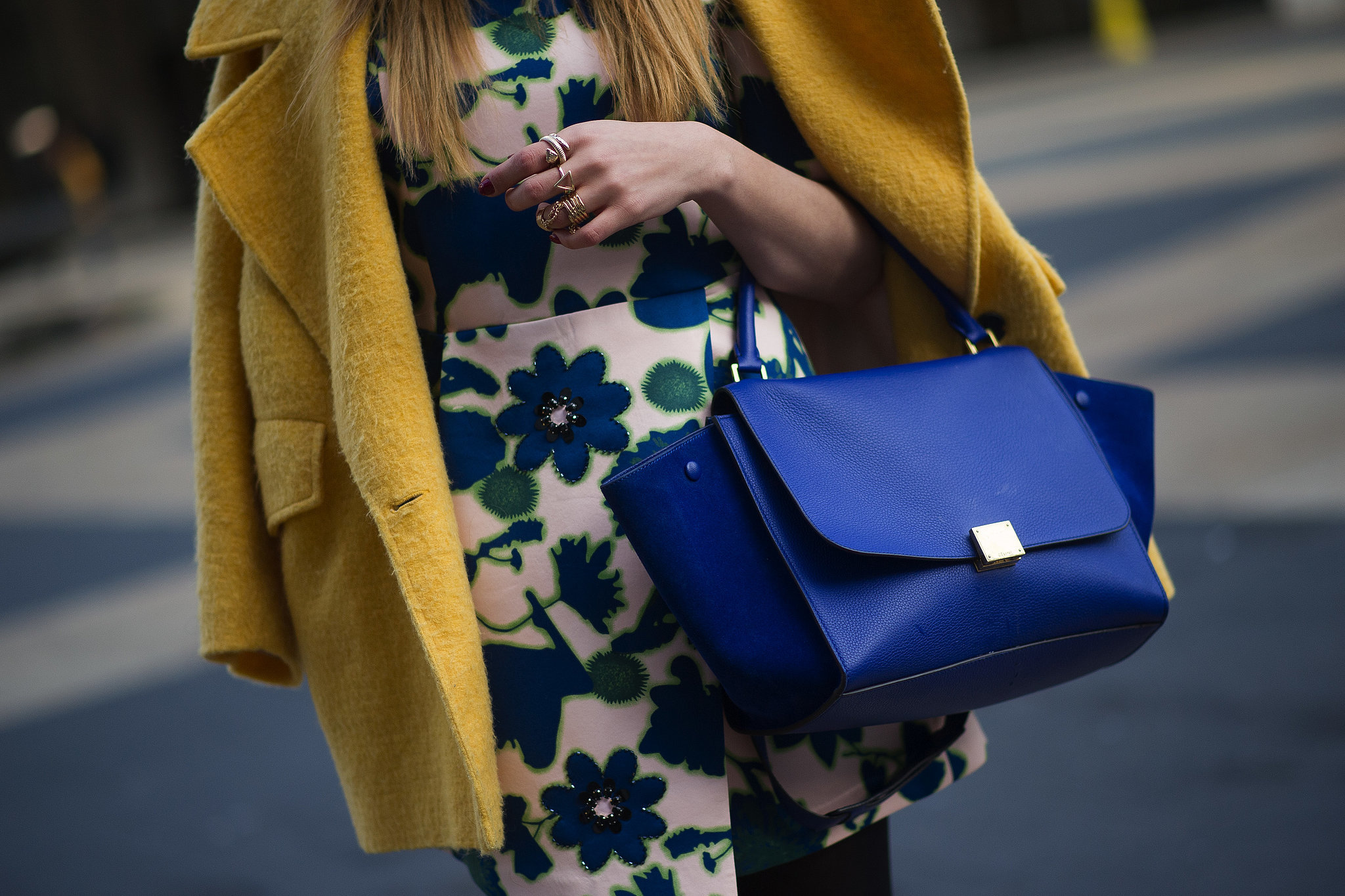 Is there anything that brightens up an outfit like a bold blue ...  