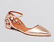 rose gold flats with ankle strap