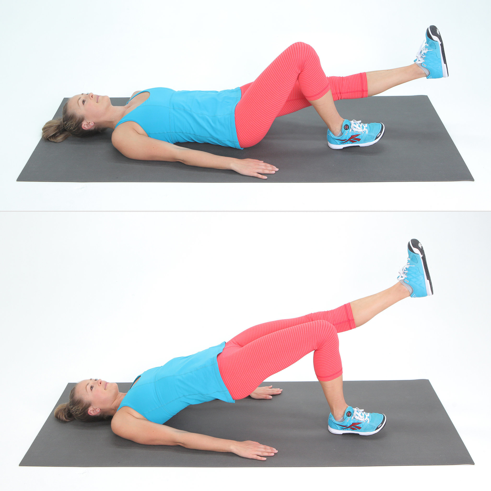 Single Leg Bridge 11 Exercises To Transform Your Flat Butt Popsugar Fitness