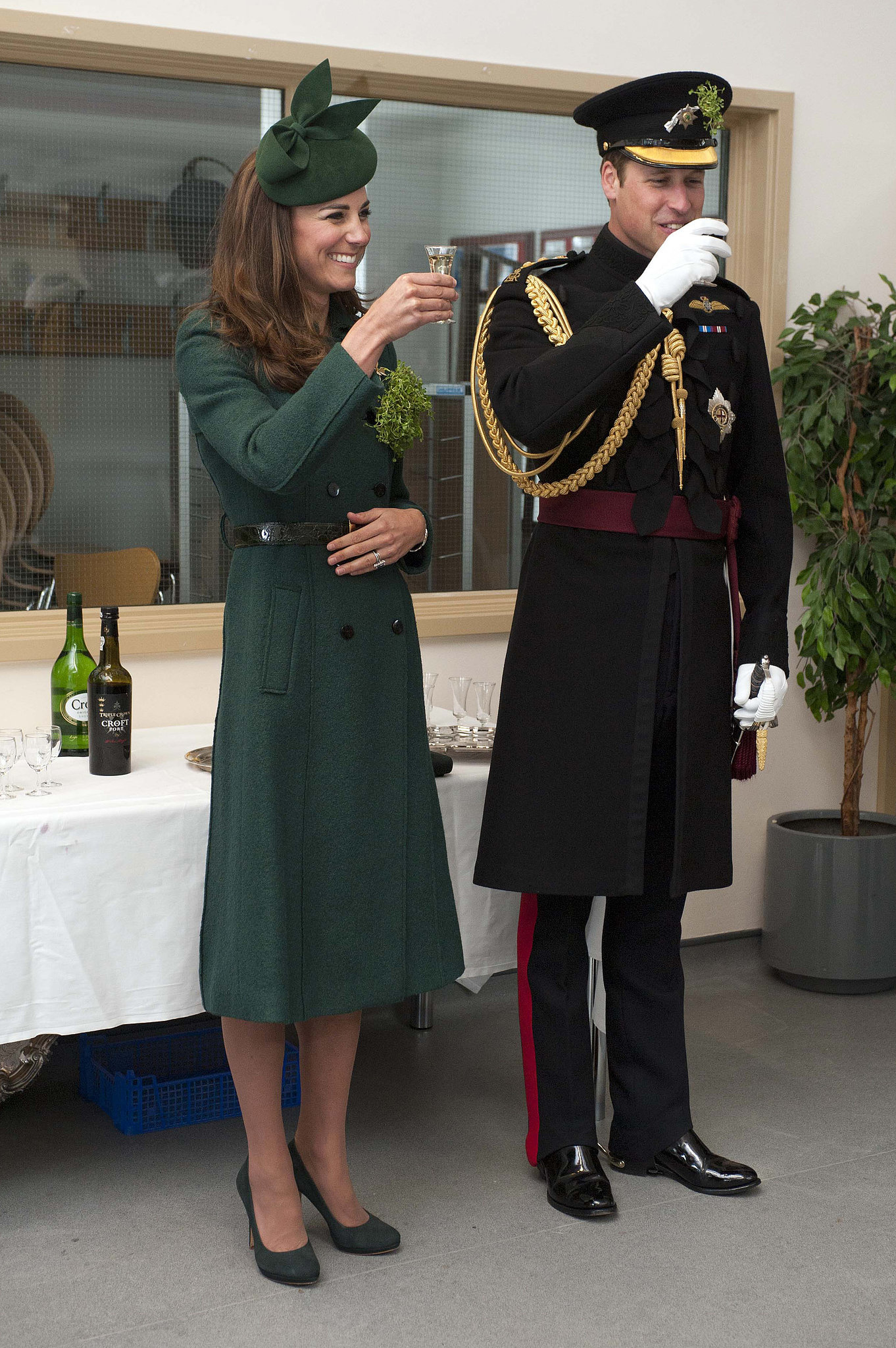 The Duke and Duchess of Cambridge enjoyed a drink during the St. Here