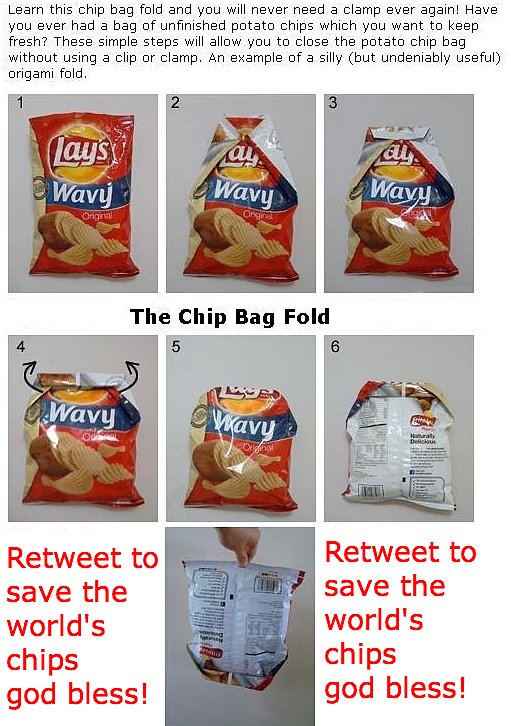 Closing a Bag of Chips 40 Things You've Been Doing Wrong All Your Life POPSUGAR Smart Living