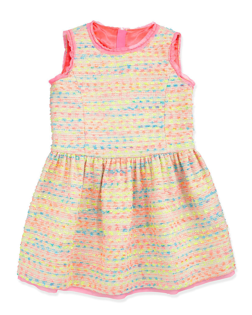Milly Minis Neon Flecked Tweed Dress Milly Minis Neon Flecked Tweed Dress