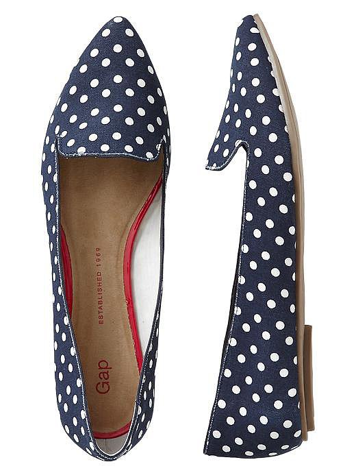 pointed toe navy blue flats