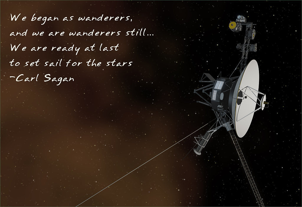 "We began as wanderers, and we are wanderers still . . . We are ready at last to set sail for the stars."
The Voyager 1 probe has already reached interstellar space, the farthest of any human probe. Carl's thirst for exploration is highlighted in this poster ($24) by Etsy user frameitposters.
"We began as wanderers, and we are wanderers still . . . We are ready at last to set sail for the stars."
The Voyager 1 probe has already reached interstellar space, the farthest of any human probe. Carl's thirst for exploration is highlighted in this poster ($24) by Etsy user frameitposters.
