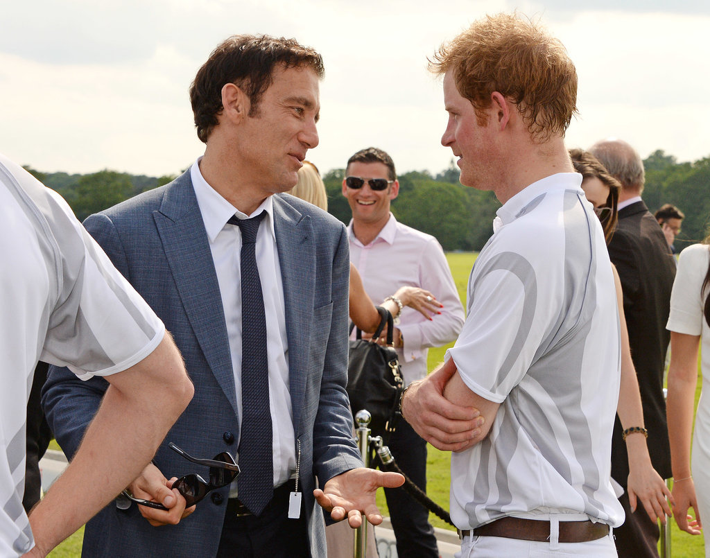 Clive Owen and Prince Harry chatted at the Audi Polo Challenge in Ascot, England in June 2014.
Clive Owen and Prince Harry chatted at the Audi Polo Challenge in Ascot, England in June 2014.