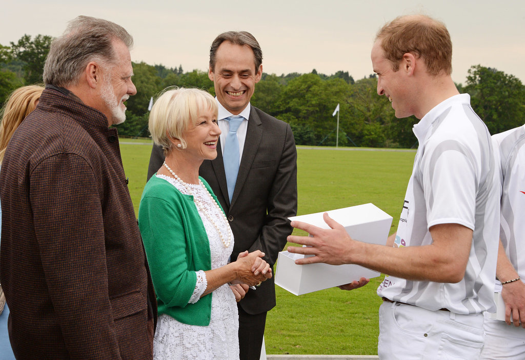 In June 2014, Helen Mirren attended the Audi Polo Challenge in Ascot, England, where she met Prince William.
In June 2014, Helen Mirren attended the Audi Polo Challenge in Ascot, England, where she met Prince William.