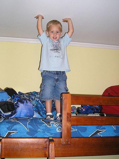 Bunk beds are great in theory and bad in reality.