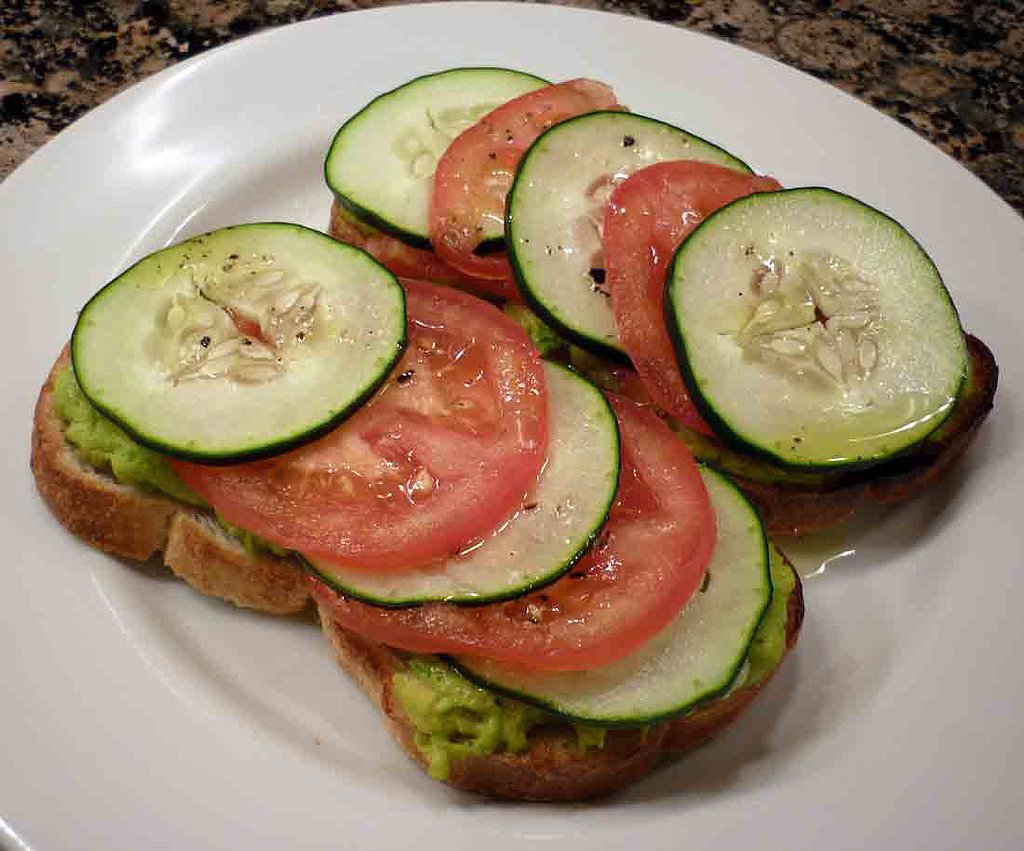 Tomato and Cucumber Over Avocado Tomato and Cucumber Over Avocado