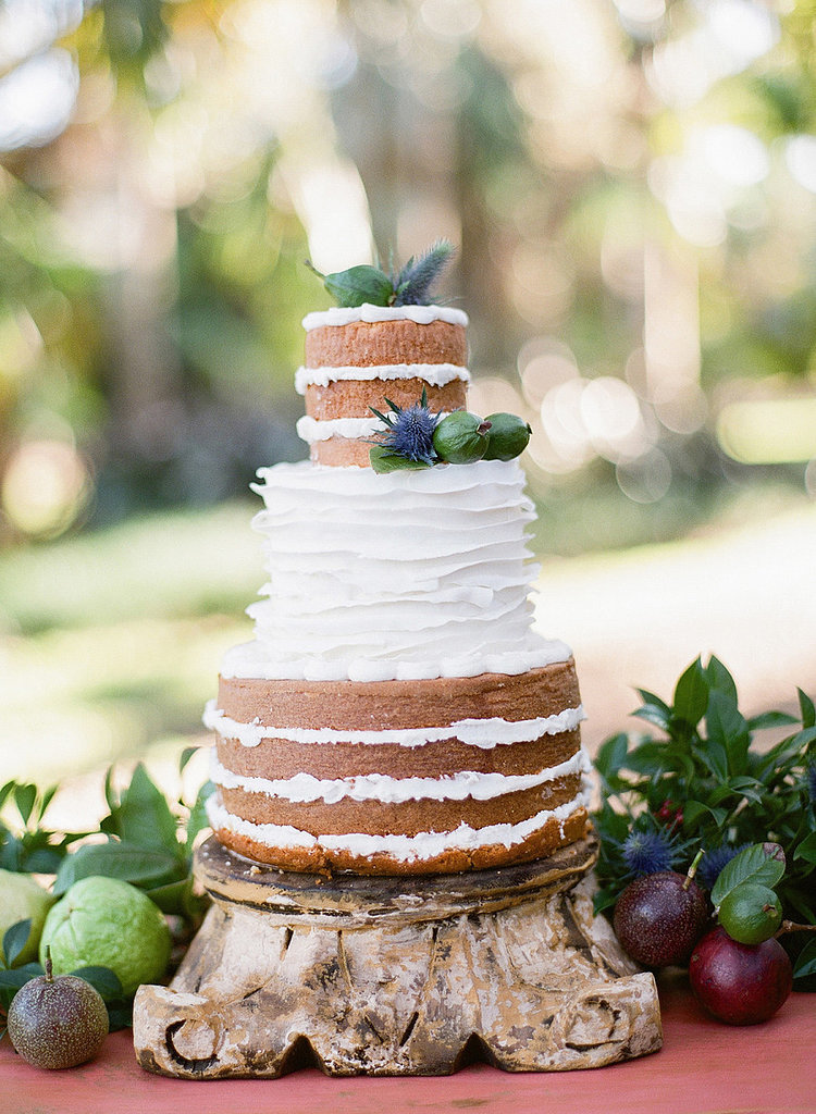 Frosted Sectional Cake Naked Wedding Cakes Bare It All For The Summer Popsugar Food 
