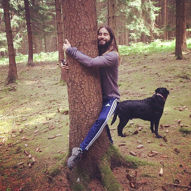 Jared Leto embraced his "tree-hugging hippie" side.
Source: Instagram user jaredleto
Jared Leto embraced his "tree-hugging hippie" side.
Source: Instagram user jaredleto