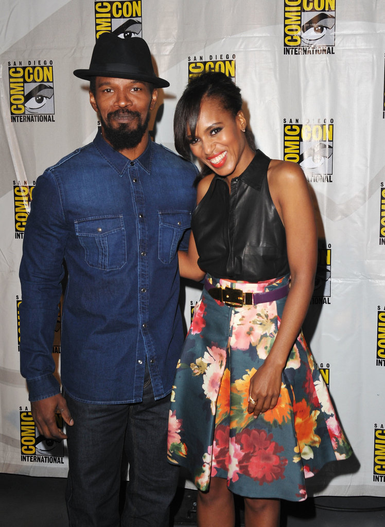 At the 2012 convention, Jamie Foxx and Kerry Washington linked up to promote their film Django Unchained.
At the 2012 convention, Jamie Foxx and Kerry Washington linked up to promote their film Django Unchained.