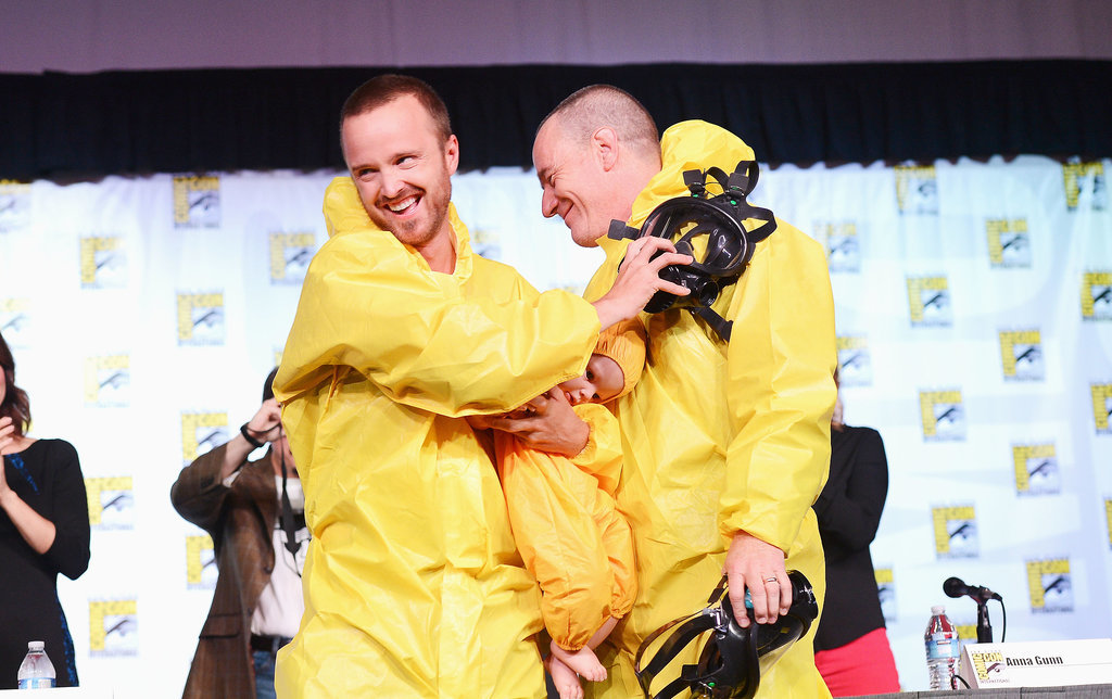 Aaron Paul and Bryan Cranston channeled their Breaking Bad characters at the show's press conference in 2012.
Aaron Paul and Bryan Cranston channeled their Breaking Bad characters at the show's press conference in 2012.