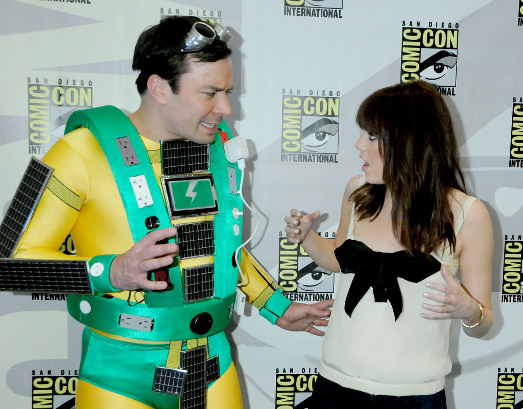 Jimmy Fallon and Emma Stone had a cute red carpet moment during the 2009 convention.
Jimmy Fallon and Emma Stone had a cute red carpet moment during the 2009 convention.