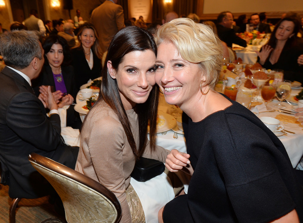 Sandra was cheek to cheek with Emma Thompson during the AFI Awards in January 2014.
Sandra was cheek to cheek with Emma Thompson during the AFI Awards in January 2014.