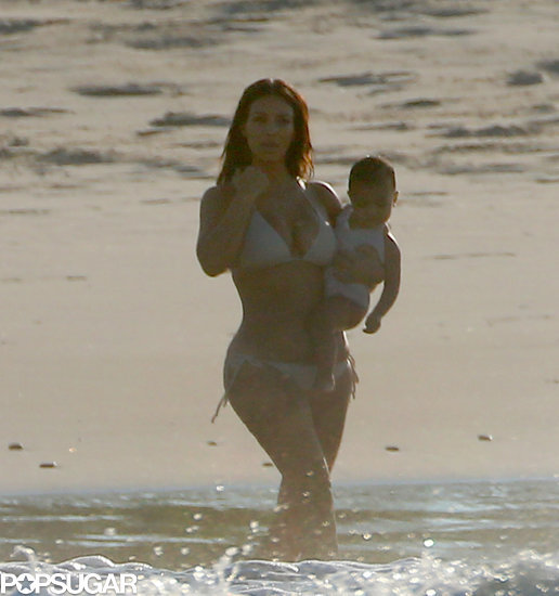 Kim Kardashian Shares Bikini Beach Snaps With North Kim Kardashian Shares Bikini Beach Snaps With North