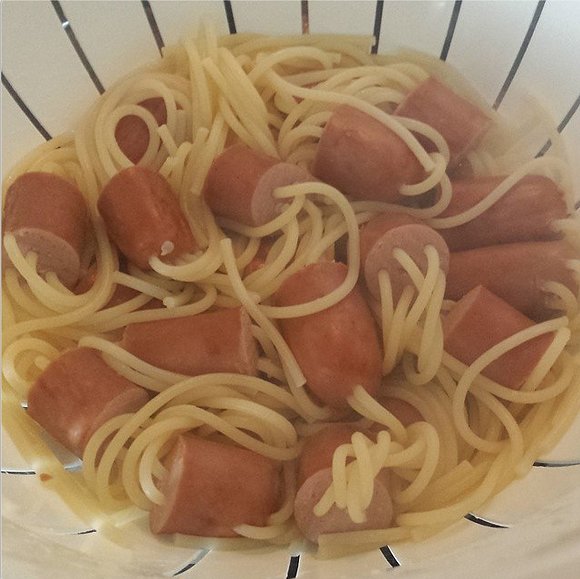 Hot Dogs and Spaghetti Hot Dogs and Spaghetti