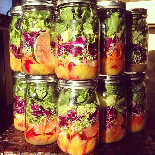 Ombré Mason Jar Salads Ombré Mason Jar Salads