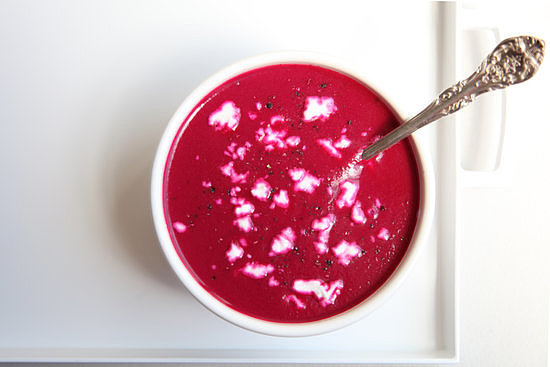 Roasted Beet and Garlic Soup With Chevre Roasted Beet and Garlic Soup With Chevre