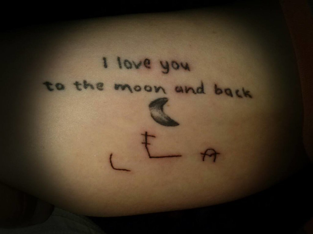 "My daughter, Lea, loves it. This is one of seven tattoos . . . she writes her name and is always proud of it." — Tanja van Bentum
"My daughter, Lea, loves it. This is one of seven tattoos . . . she writes her name and is always proud of it." — Tanja van Bentum